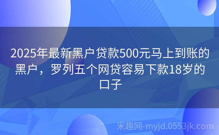 2025年黑戶最新口子申請指南，初學者與進階用戶通用步驟